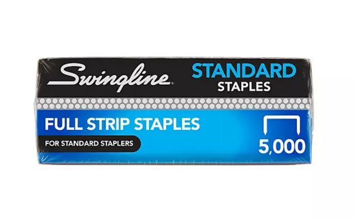 Staples, Standard, 1/4 in Leg, PK5000, Color: Silver - Bellso